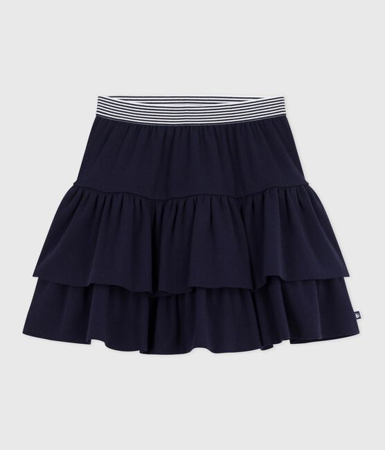 Children's plain cotton skirt SMOKING blue
