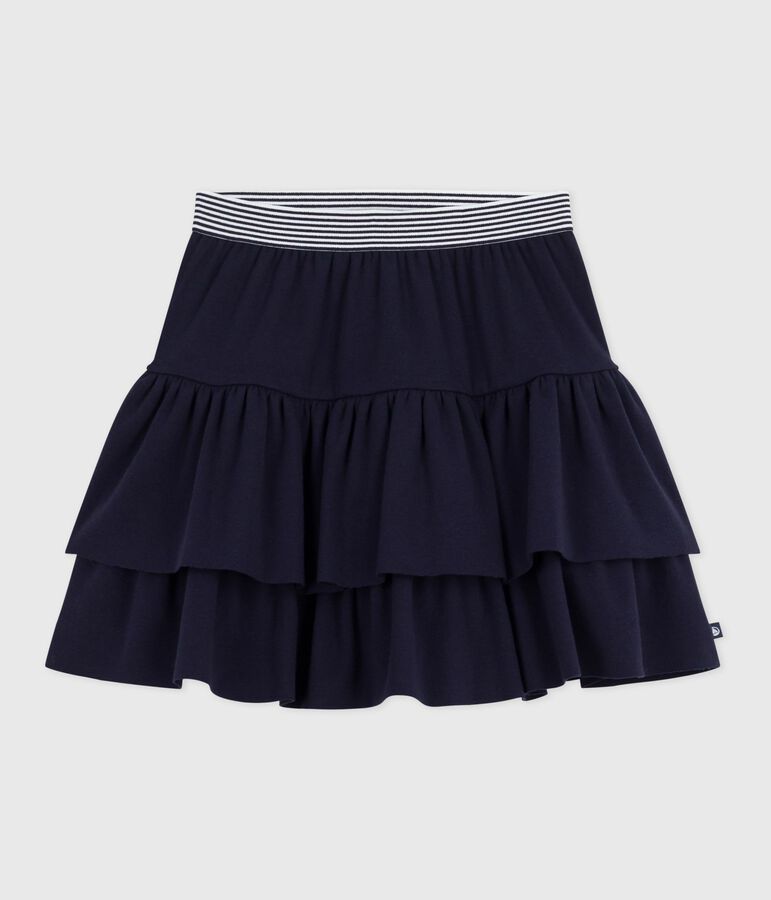 Children's plain cotton skirt blue