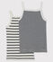 Girls' Striped Organic Cotton Vest Tops - 2-Pack variante 1
