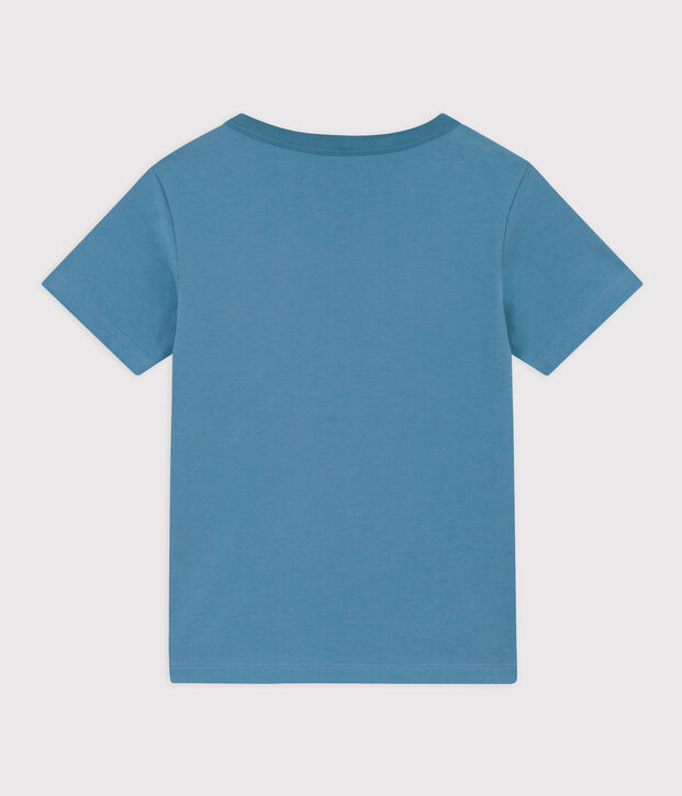 Boys' Short-Sleeved Cotton T-Shirt blue/green