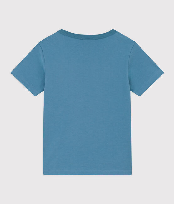 Boys' Short-Sleeved Cotton T-Shirt LAVIS green/VERDE blue