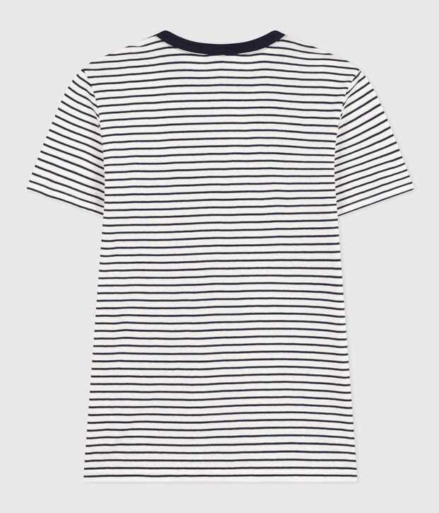 Women's Iconic Striped Cotton T-Shirt white/blue