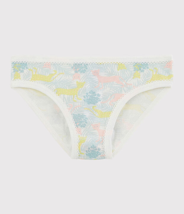 Girls' Cotton Knickers white/multicolor