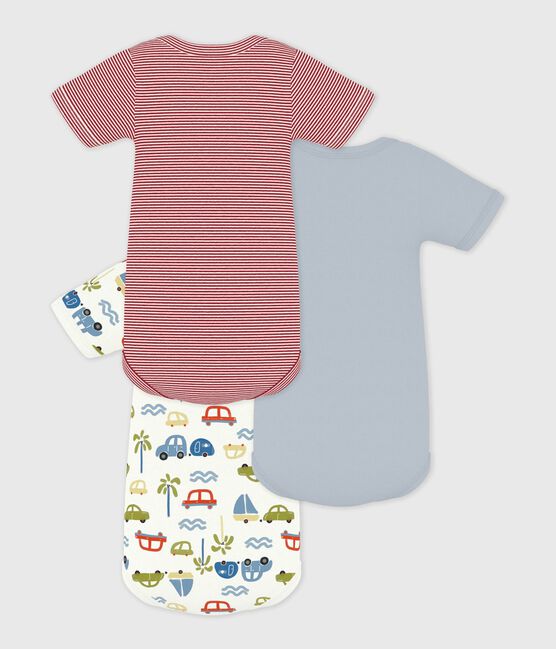 Pack of babies' short-sleeved car print cotton bodies variante 1