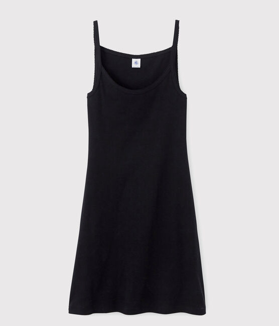 Women's Iconic Strappy Cotton Dress NOIR black