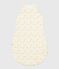 Babies' 0.5 TOG cotton sleeping bag printed with little fruits MARSHMALLOW white/MULTICO white