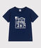 Children's short-sleeved printed cotton T-shirt MEDIEVAL blue