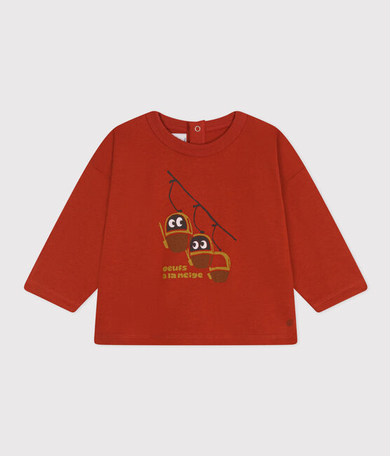 Babies' Long-Sleeved Jersey T-Shirt HARISSA red