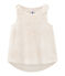 Girls' Sleeveless Top MARSHMALLOW white/COPPER pink