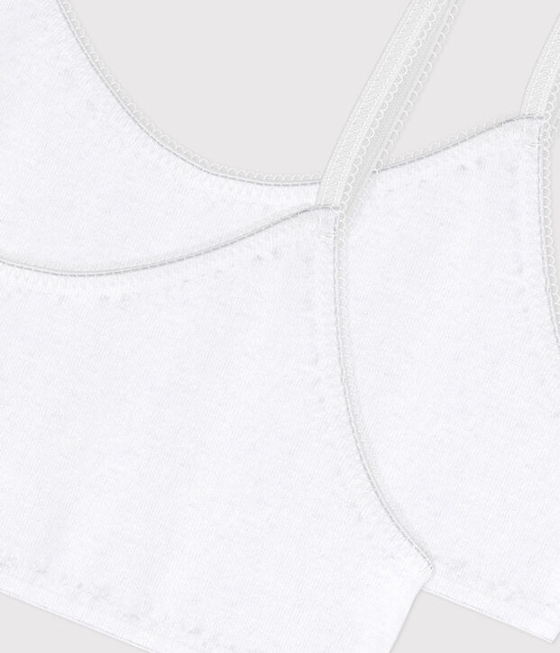 Girls' White Bralettes - 2-Pack multicolor