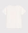 Children's short-sleeved printed cotton T-shirt MARSHMALLOW white/ORGE