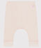 Babies' Organic Cotton 2x2 Rib Knit Leggings FLEUR pink
