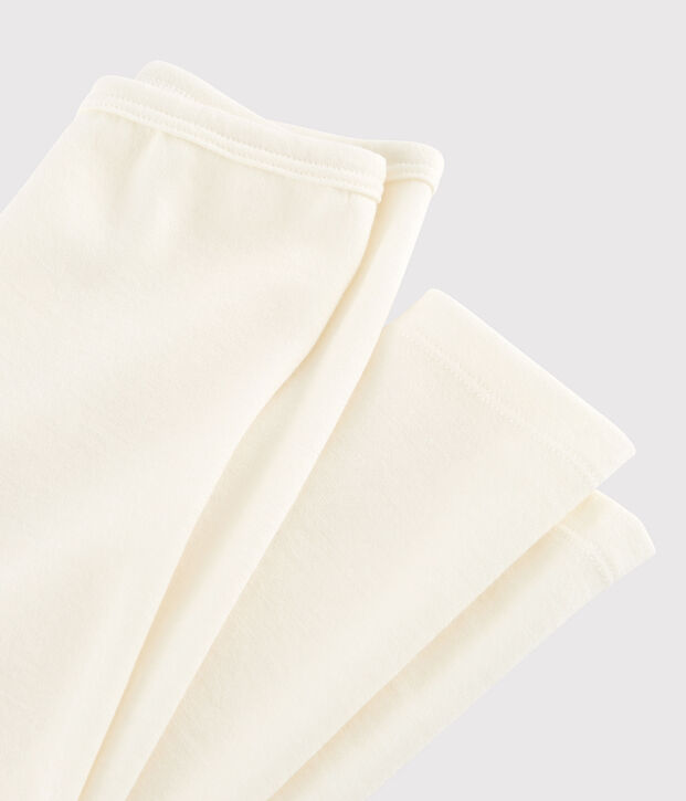 Unisex Plain Wool/Cotton Leggings beige