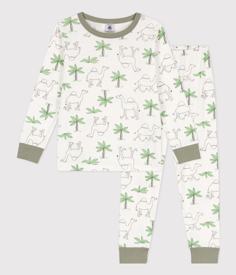 Unisex Dromedary Cotton Pyjamas white/multicolor