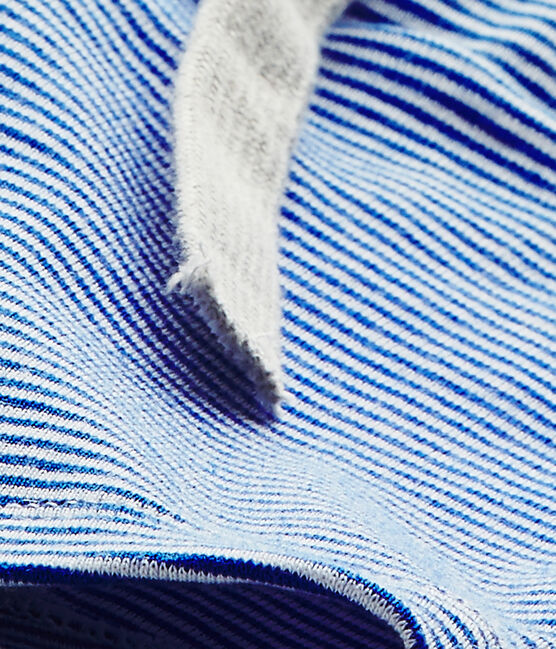 Baby boy's striped shorts PERSE blue/MARSHMALLOW white