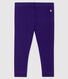 Baby girl's leggings in plain 1x1 rib knit