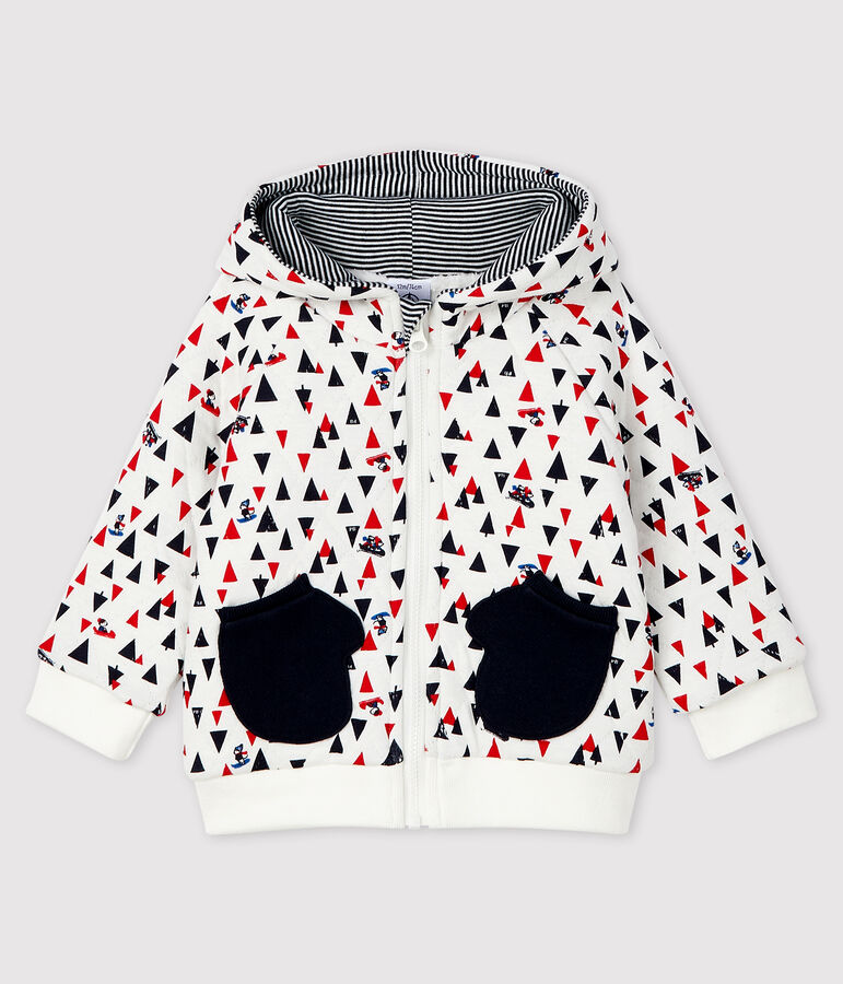 Baby boy's hooded sweatshirt white/multicolor
