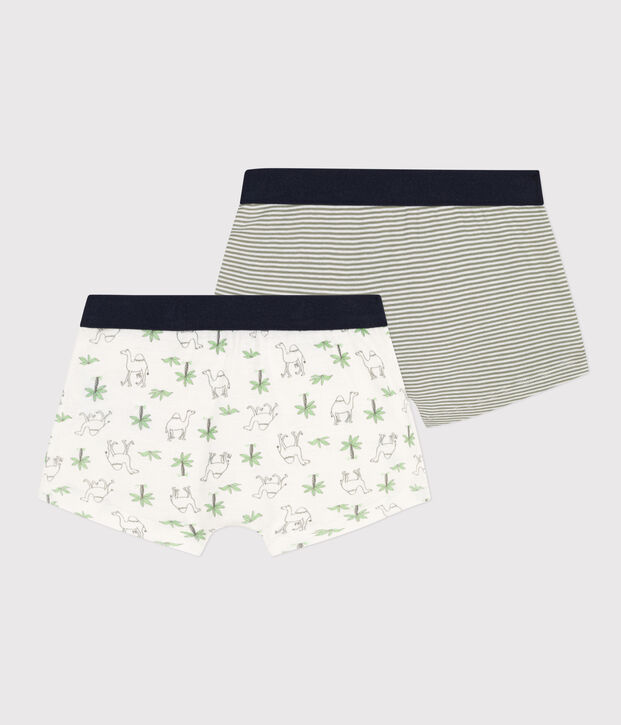 Boys' Cotton Camel Boxer Shorts - Pack of 2 multicolor
