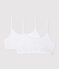 Girls' White Bralettes - 2-Pack ECUME white