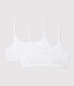 Girls' White Bralettes - 2-Pack