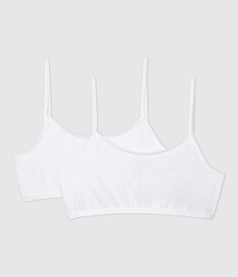 Girls' White Bralettes - 2-Pack ECUME white