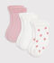 Pack of solid-color lightweight terry cotton baby socks multicolor