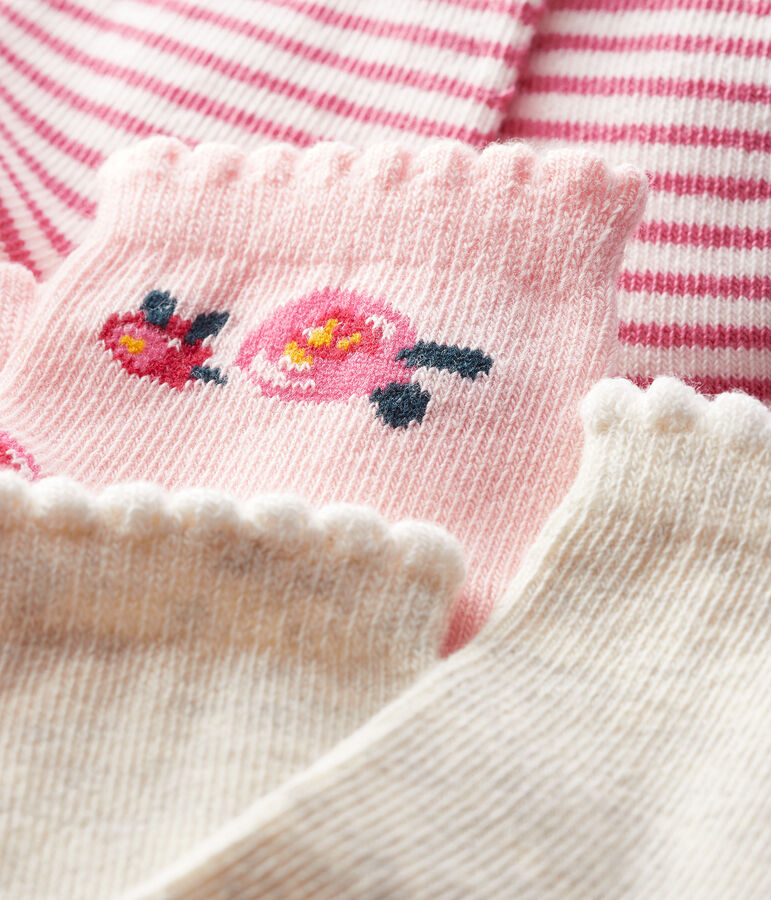 Pack of 3 pairs of baby socks multicolor