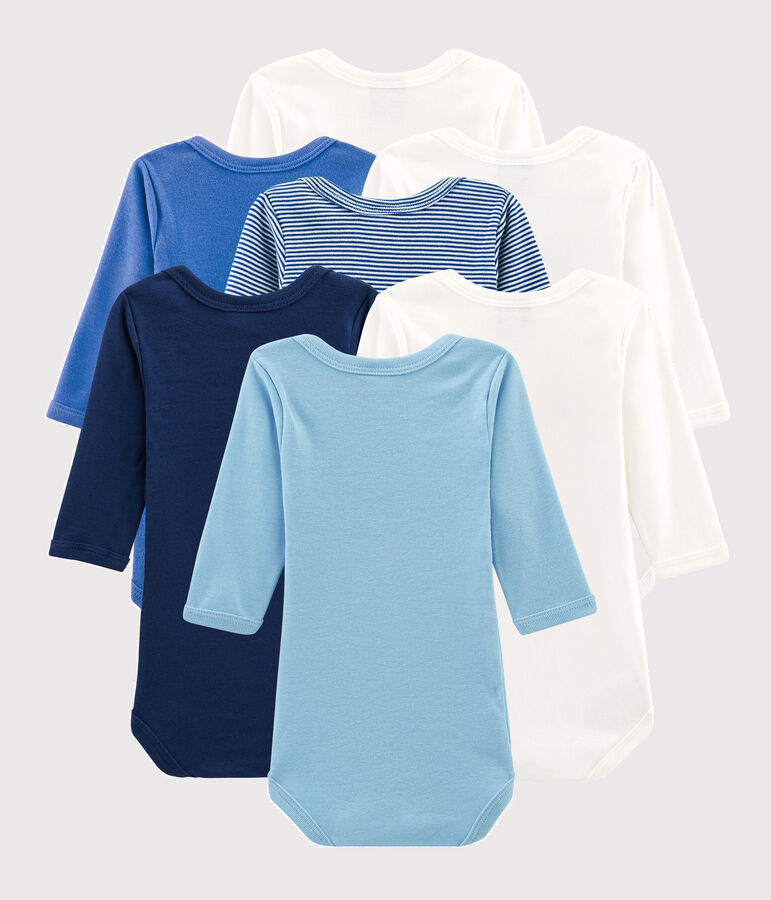 Baby boys' surprise set of long-sleeved bodysuits - 7-pack multicolor