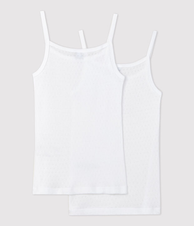 Girls' Openwork Strappy Tops - 2-Pack multicolor