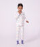 Children's pyjamas in fleece with a dragon print white/multicolor