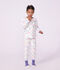 Children's pyjamas in fleece with a dragon print white/multicolor
