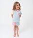 Children's short stripy buttoned cotton pyjamas