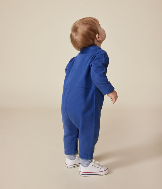 Babies' Cotton/Lyocell Jumpsuit. INCOGNITO blue