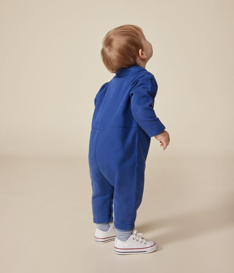 Babies' Cotton/Lyocell Jumpsuit. blue