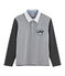 Boys' Rugby Polo Shirt SUBWAY grey/CITY black