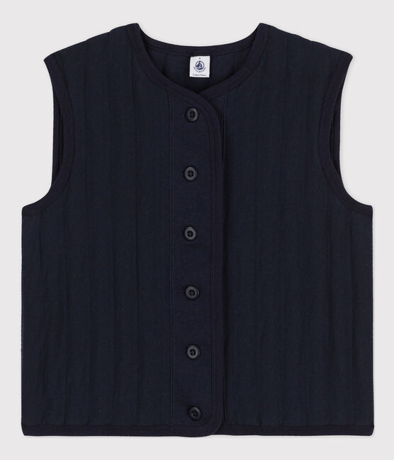 Women's Snuggly Sleeveless Cardigan SMOKING blue