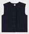 Women's Snuggly Sleeveless Cardigan SMOKING blue