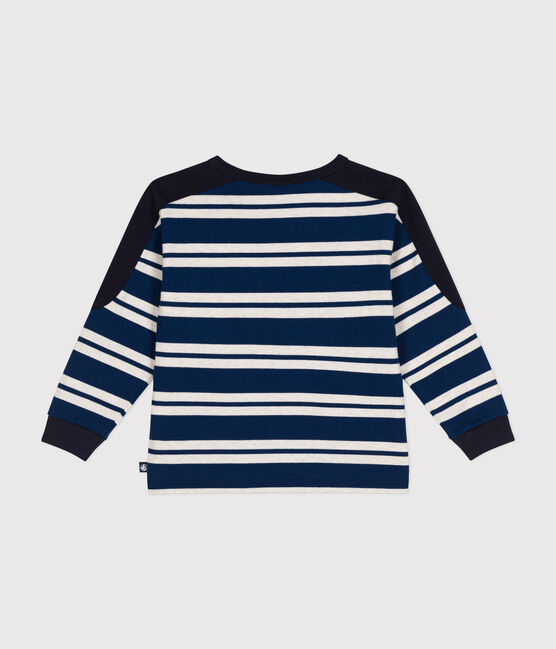 Boys' thick cotton sweatshirt MEDIEVAL blue/MONTELIMAR