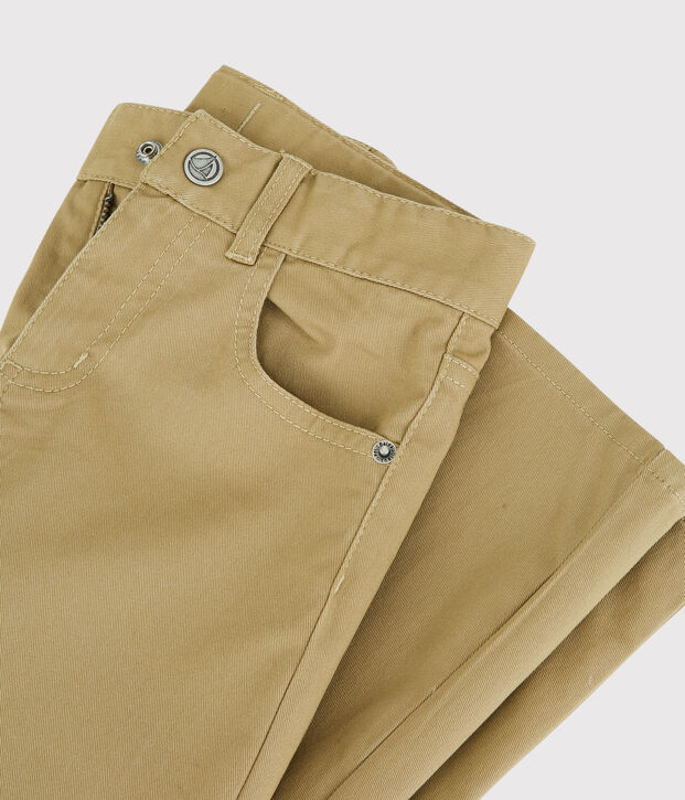 Boys' Slim-Fit Serge Trousers beige