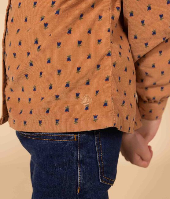 Girls' soft floral velvet blouse SIENNA /MULTICO