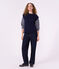 Women's long-sleeved cotton Breton top blue/white