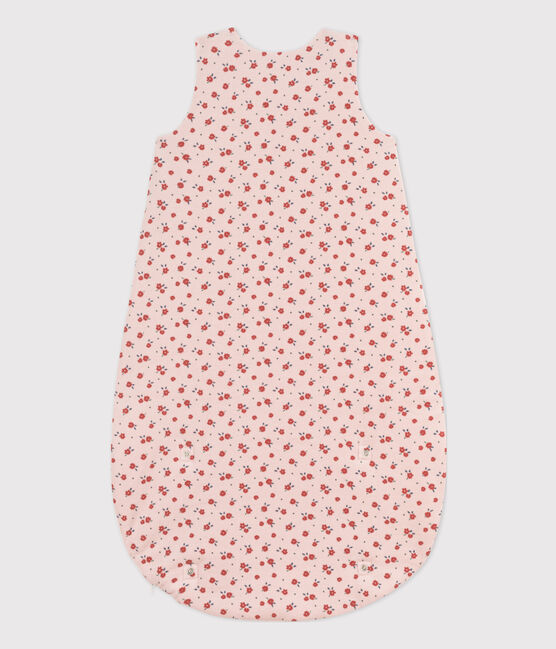 BABIES' FLORAL VELOUR TOG 2-RATED SLEEPING BAG SALINE pink/MULTICO white