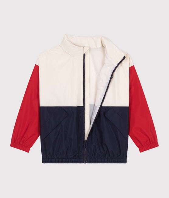 Children's windbreaker with a retractable hood AVALANCHE white/MULTICO