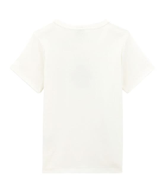 Little boy's short sleeved T-shirt MARSHMALLOW white