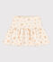 Girls' Tube-Knit Patterned Skirt AVALANCHE Ecru