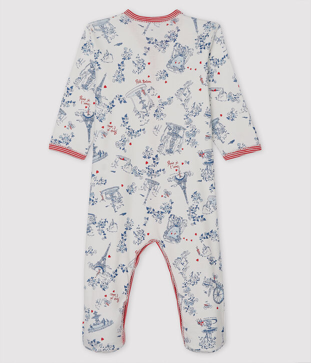 Babies' Ribbed Sleepsuit white/multicolor