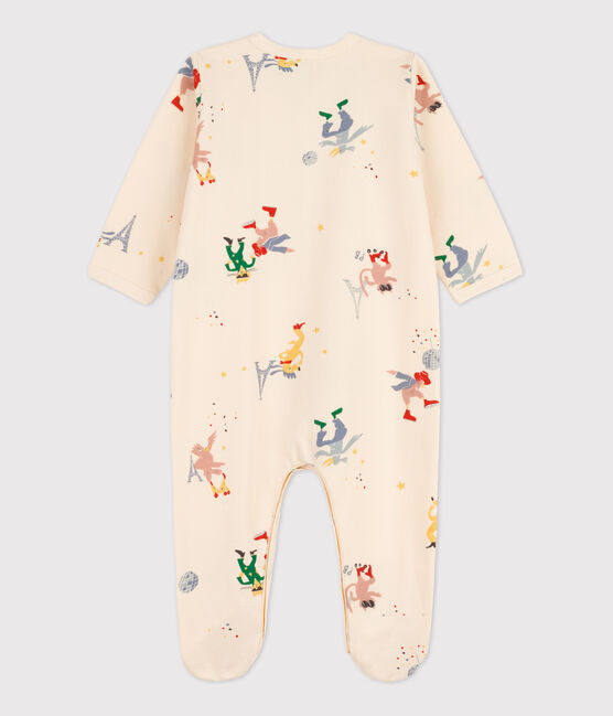 Babies' Paris Themed Fleece Sleepsuit AVALANCHE white/MULTICO