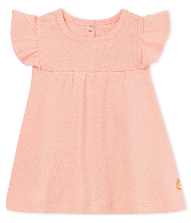 Baby girls' cotton/linen blouse pink