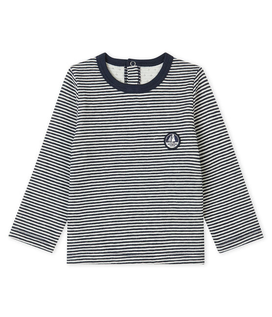 Baby Boys' Tube Knit T-Shirt SMOKING blue/COQUILLE beige