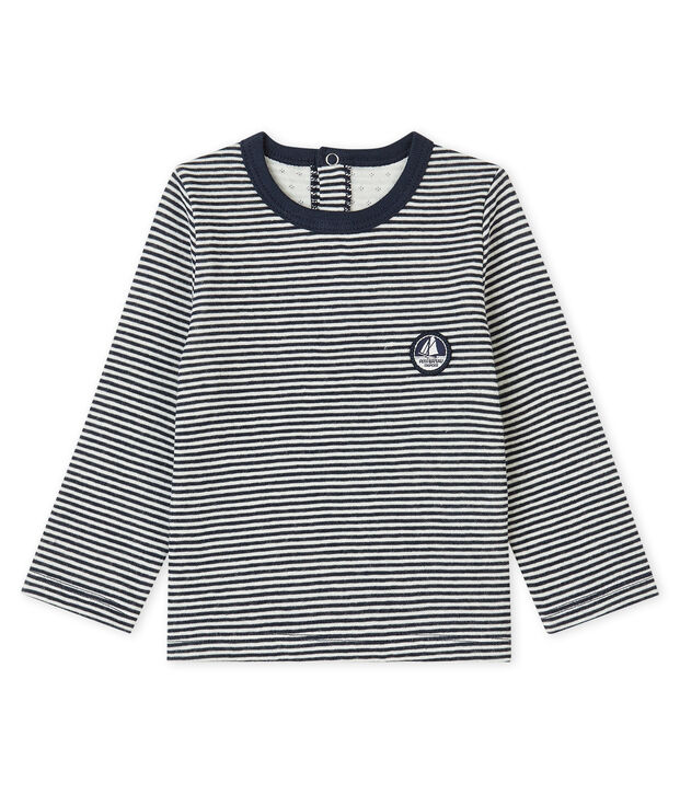 Baby Boys' Tube Knit T-Shirt blue/white